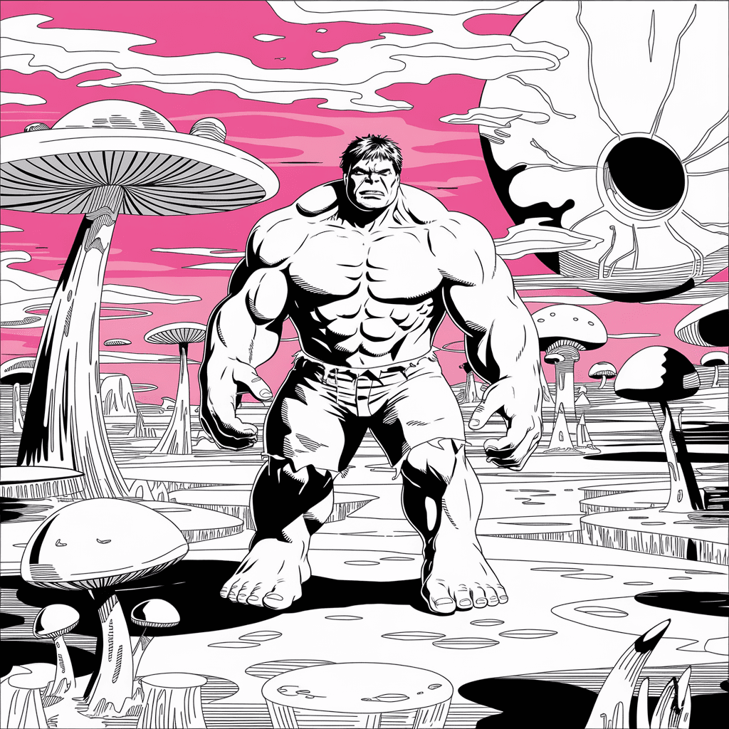 gambar hulk mewarnai 15