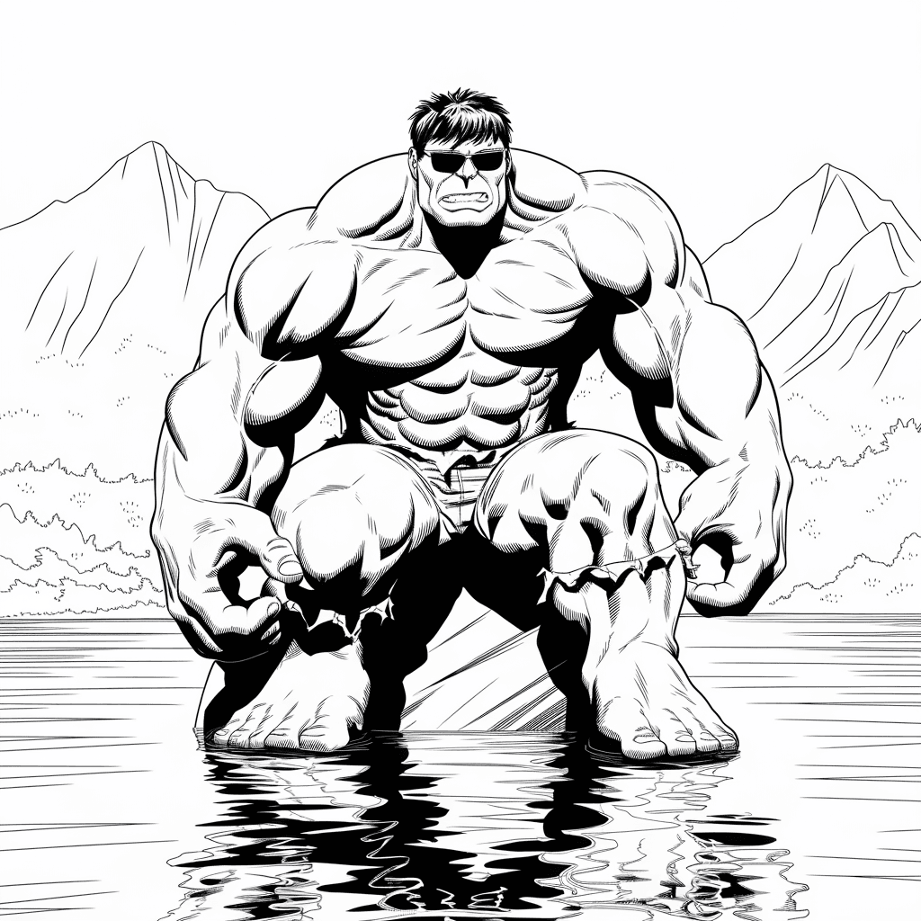 gambar hulk mewarnai 21