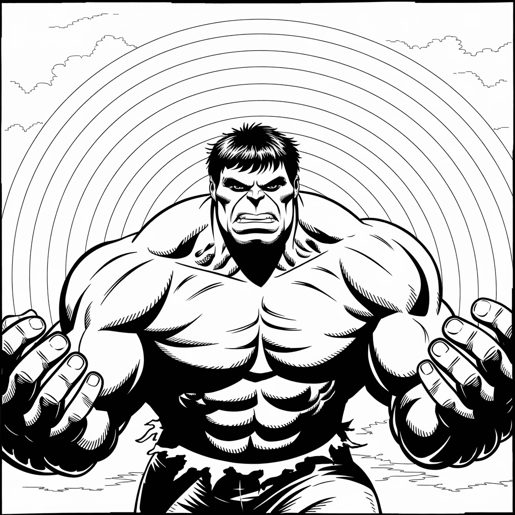 gambar hulk mewarnai 27