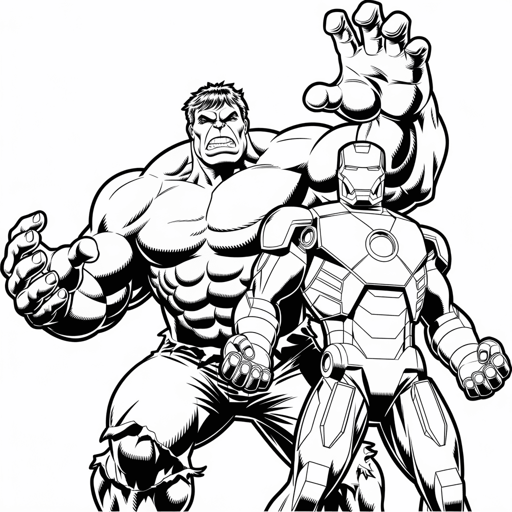 gambar hulk mewarnai 25