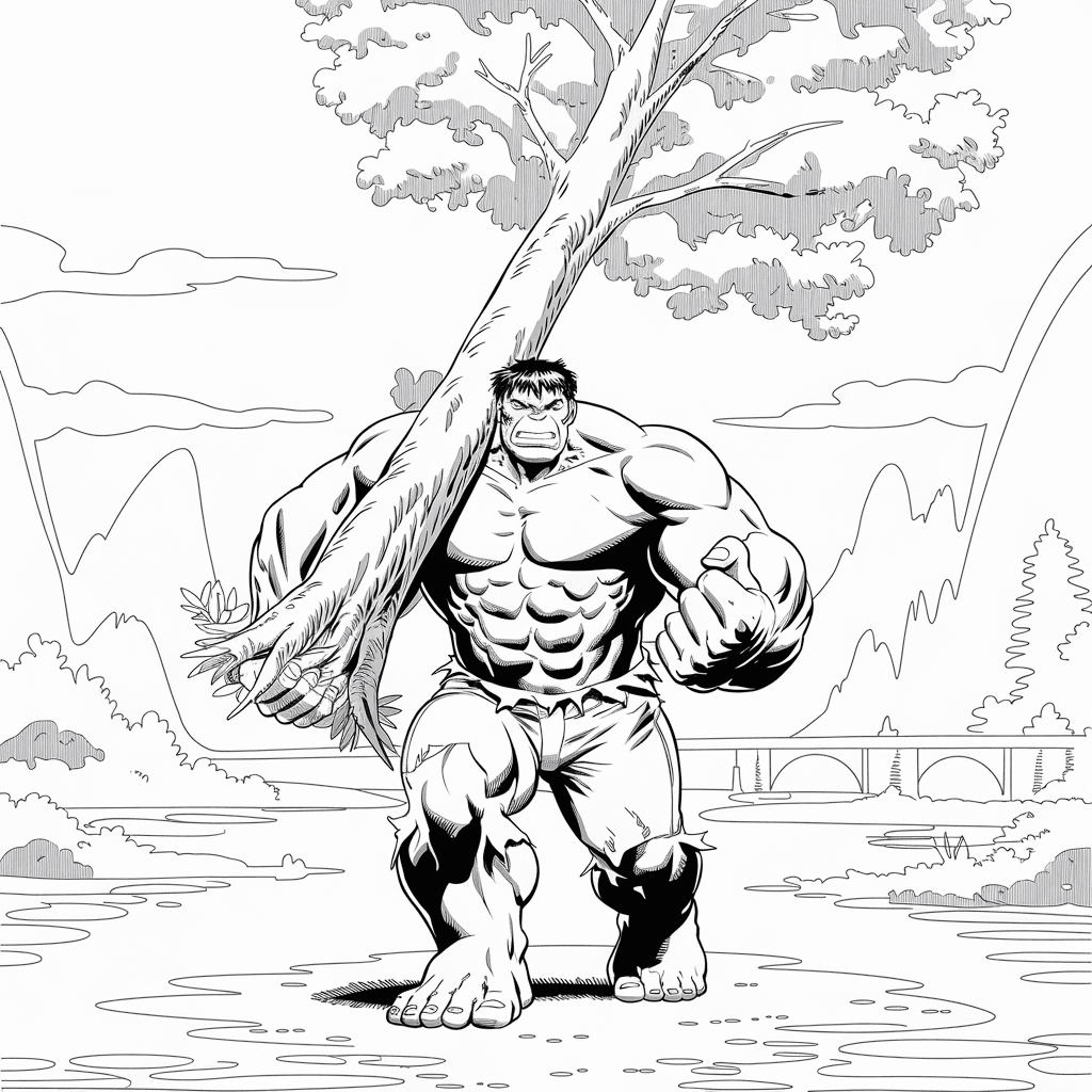 gambar hulk mewarnai 23