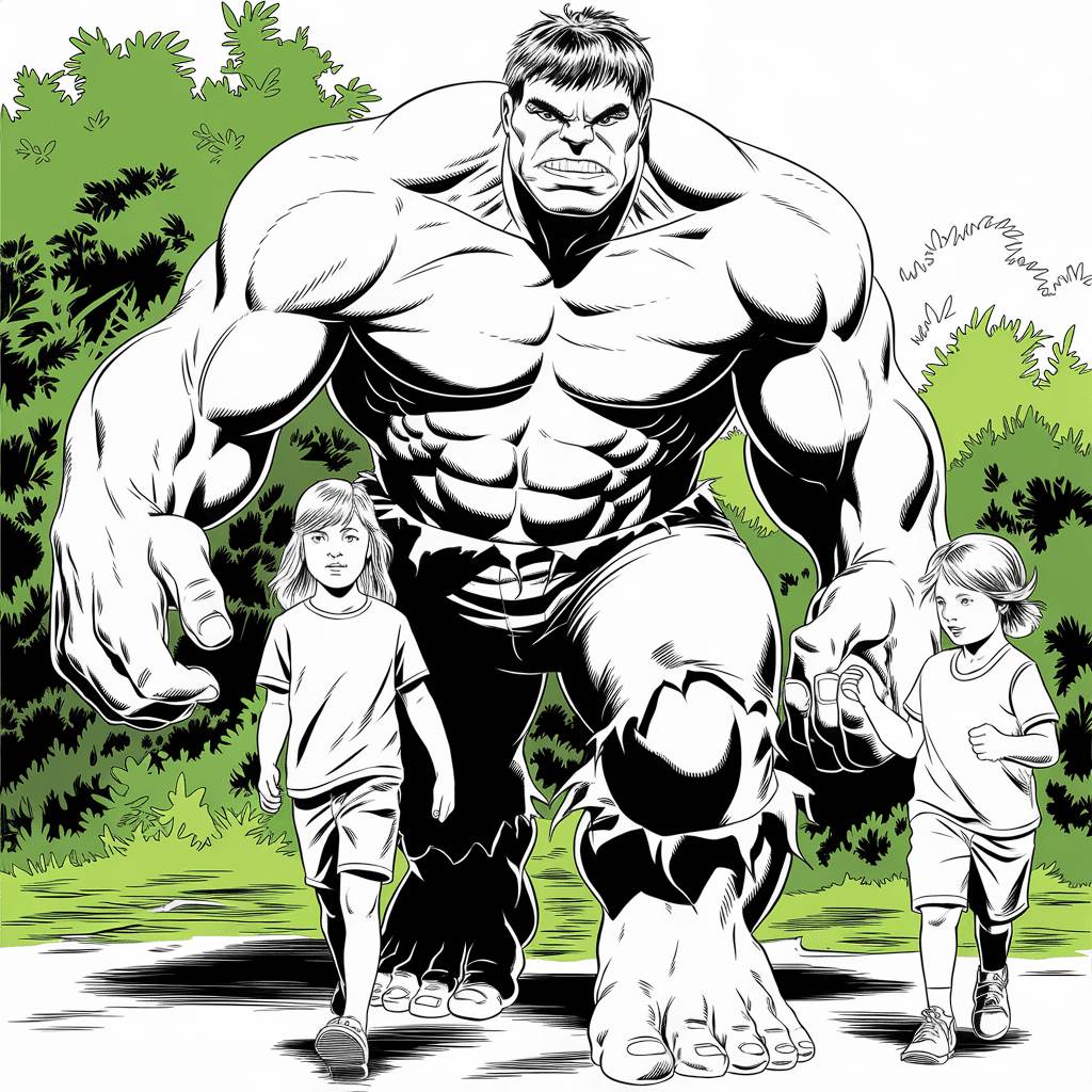 gambar hulk mewarnai 19