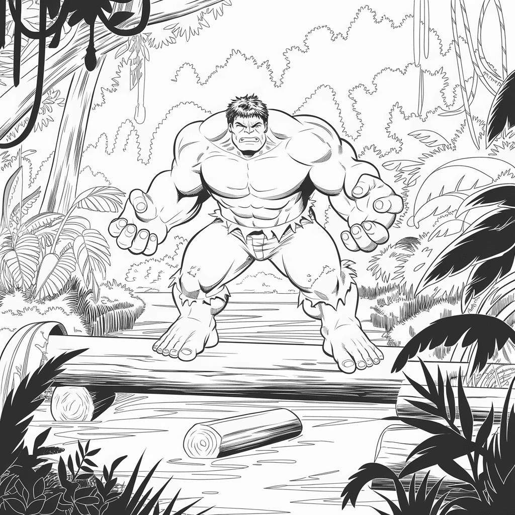 gambar hulk mewarnai 22