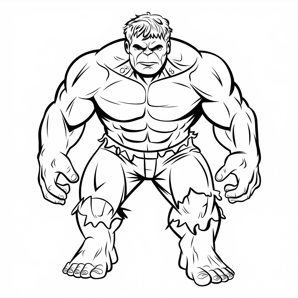 gambar hulk mewarnai 6