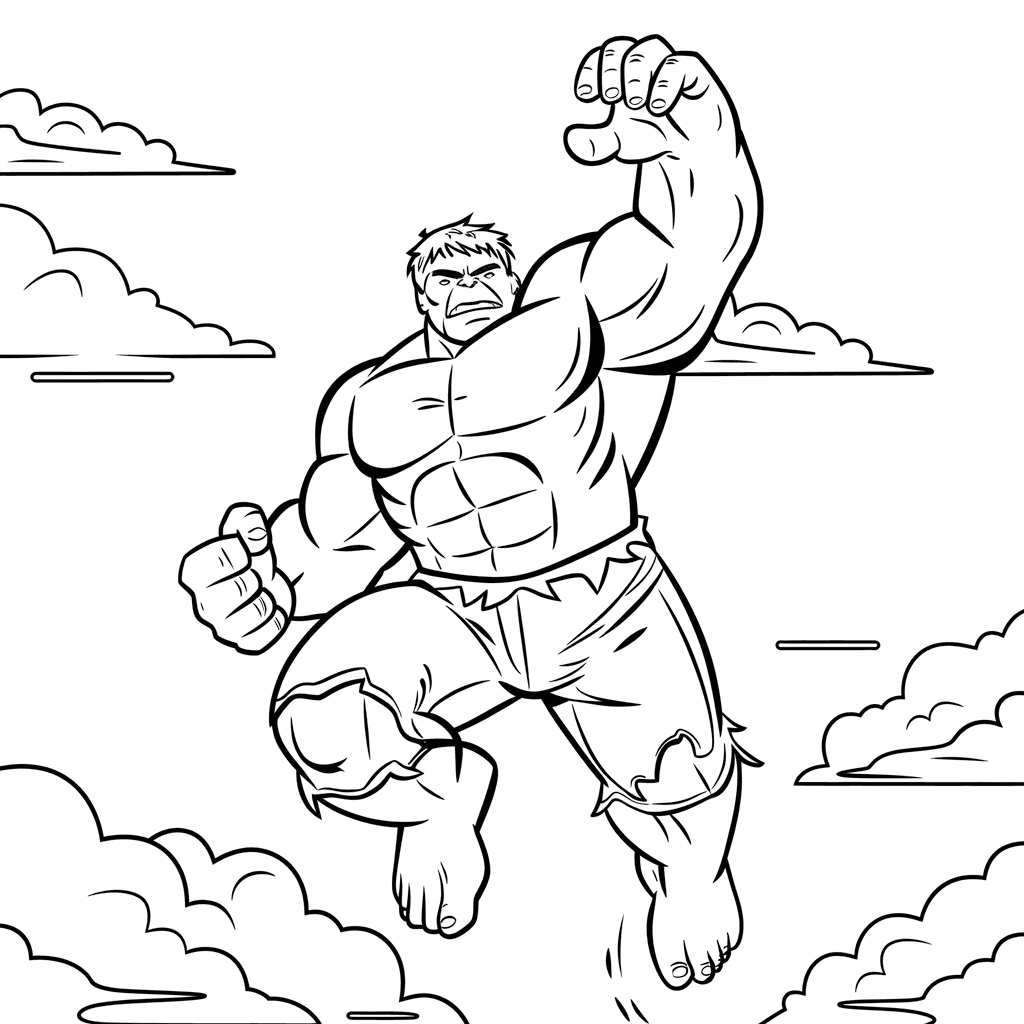 gambar hulk mewarnai 12