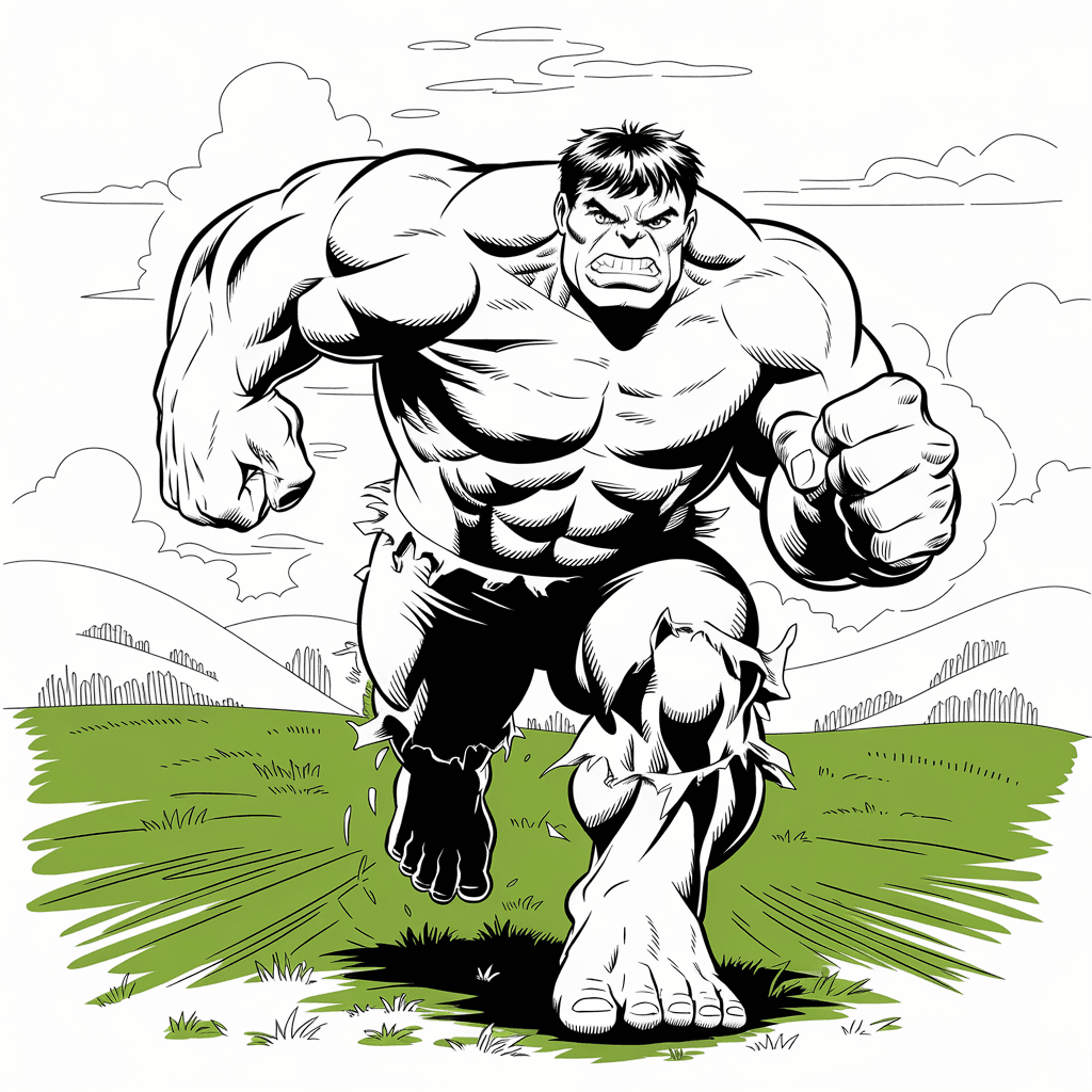 gambar hulk mewarnai 4