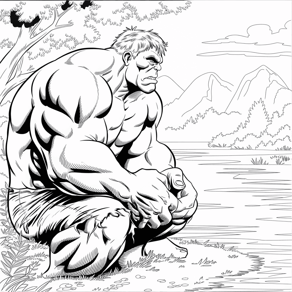 gambar hulk mewarnai 11