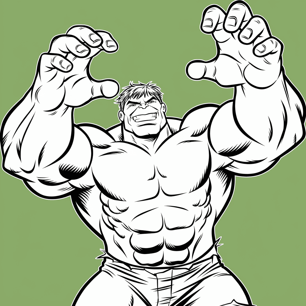 gambar hulk mewarnai 2