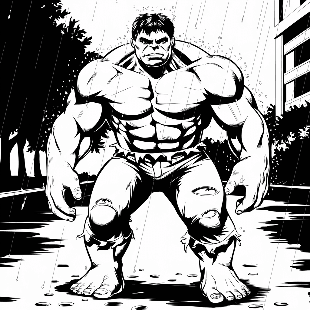 gambar hulk mewarnai 26