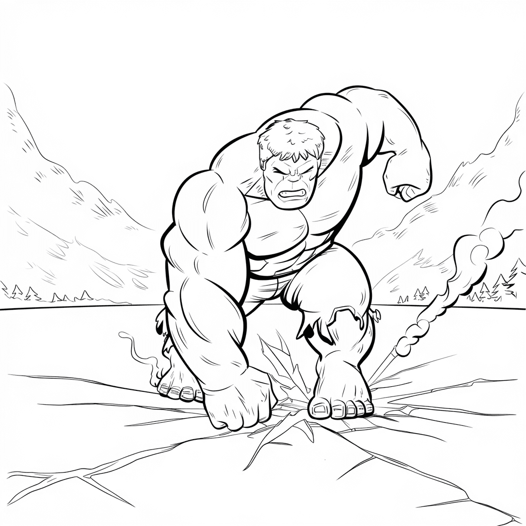 gambar hulk mewarnai 7