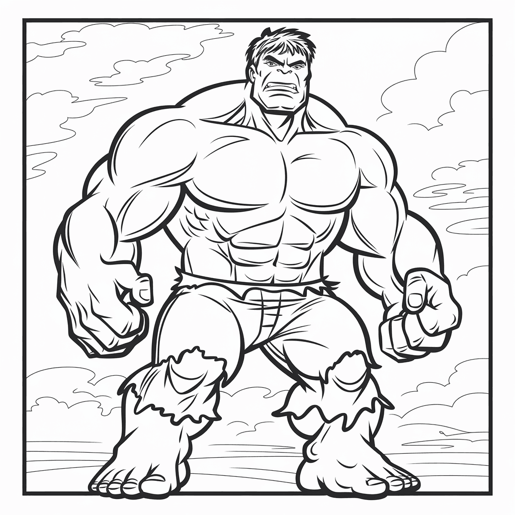 gambar hulk mewarnai 8