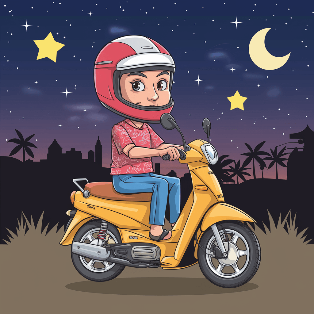 gambar kartun motor vario 150 30