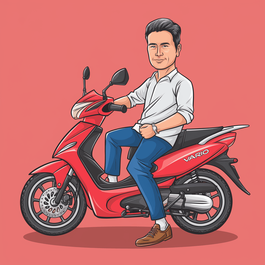 gambar kartun motor vario 150 3