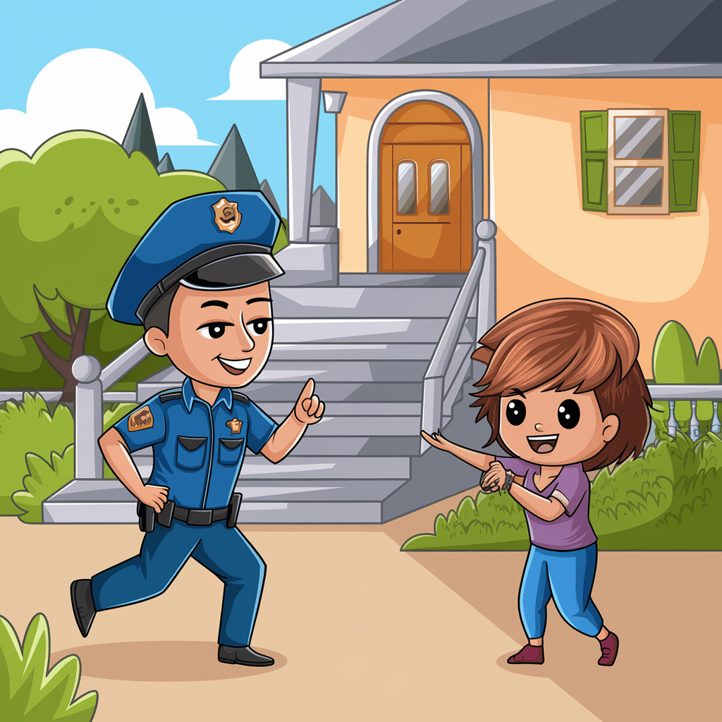 Gambar Kartun Polisi dan Bhayangkari, Menampilkan Kehidupan Sehari-hari yang Penuh Dedikasi dan Kasih Sayang 7 gambar kartun polisi dan bhayangkari 6