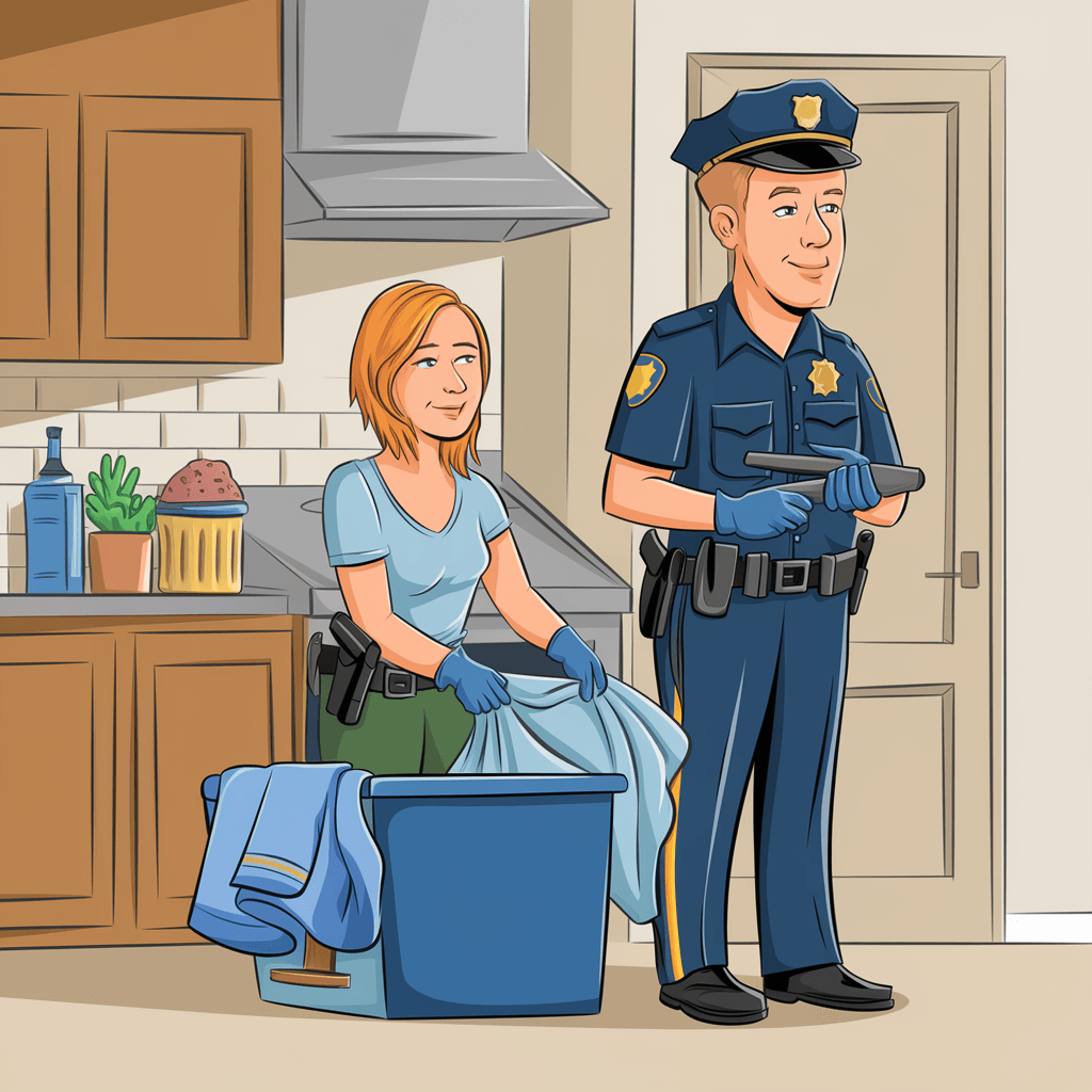 Gambar Kartun Polisi dan Bhayangkari, Menampilkan Kehidupan Sehari-hari yang Penuh Dedikasi dan Kasih Sayang 6 gambar kartun polisi dan bhayangkari 5