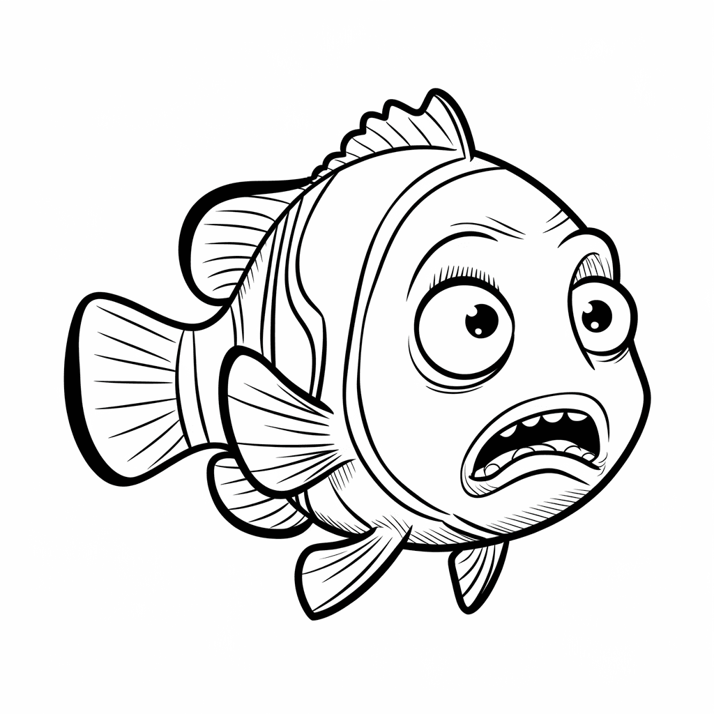 Sketsa Ikan Nemo Hitam Putih 11 sketsa ikan nemo hitam putih