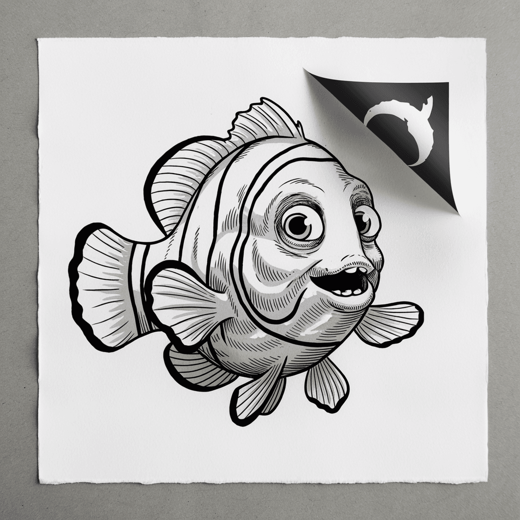 Sketsa Ikan Nemo Hitam Putih 17 sketsa ikan nemo hitam putih