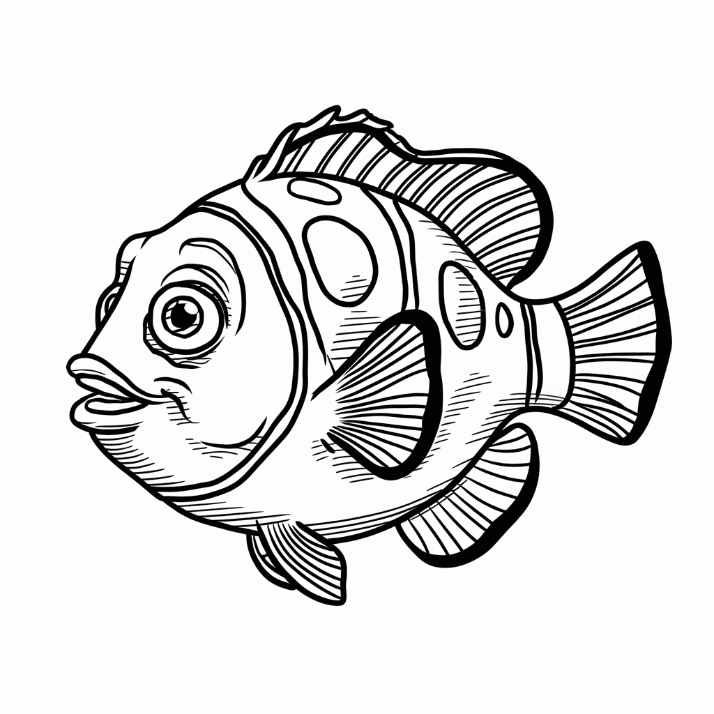 Sketsa Ikan Nemo Hitam Putih 19 sketsa ikan nemo hitam putih