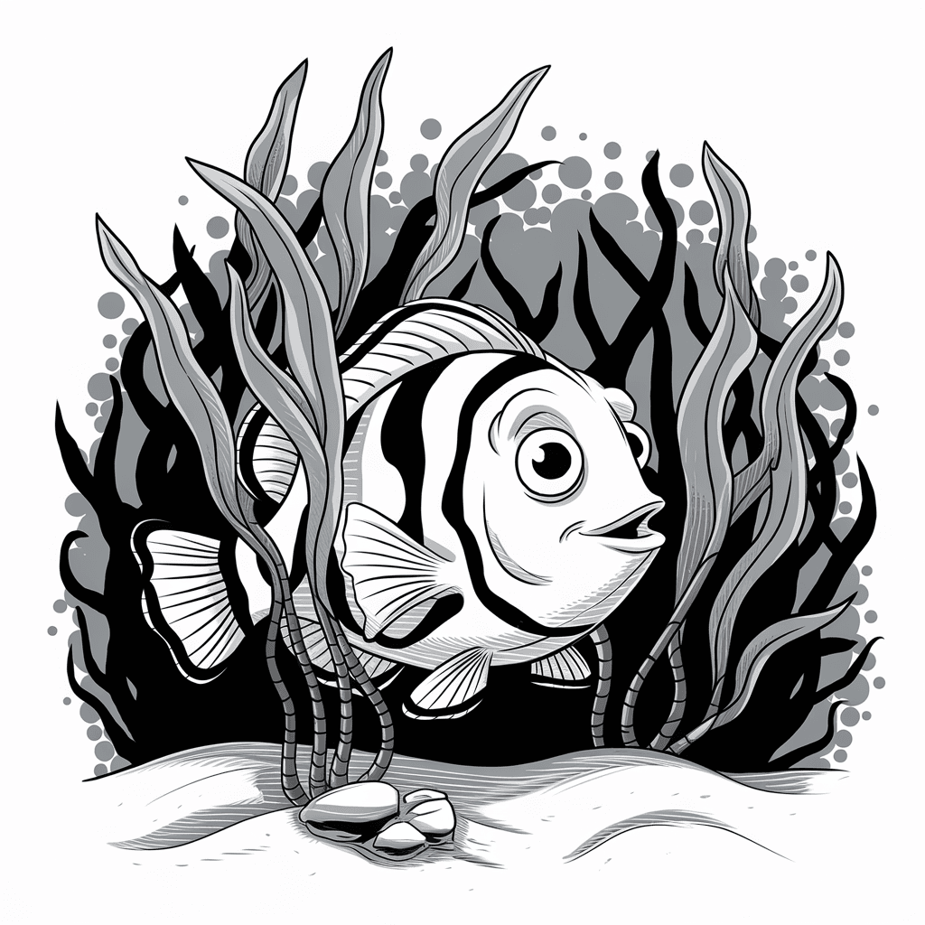 Sketsa Ikan Nemo Hitam Putih 20 sketsa ikan nemo hitam putih