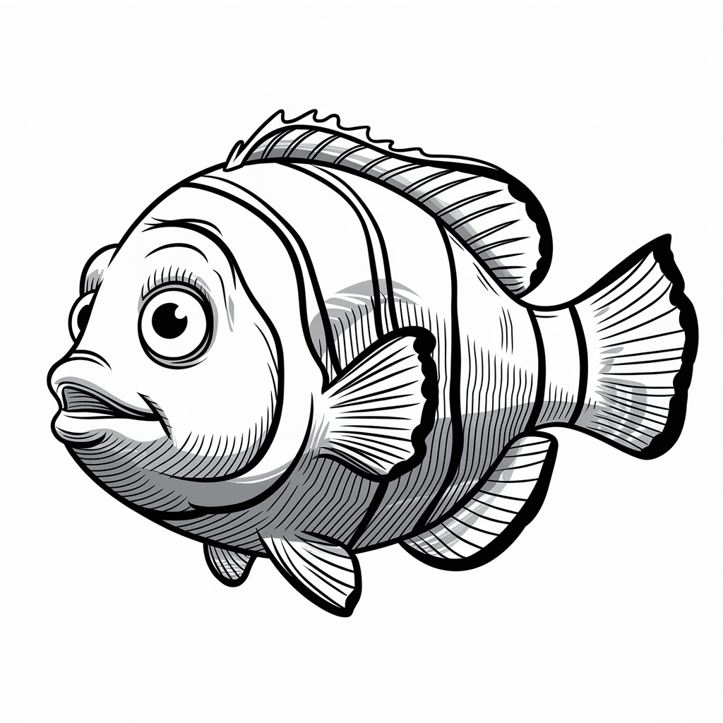 Sketsa Ikan Nemo Hitam Putih 23 sketsa ikan nemo hitam putih