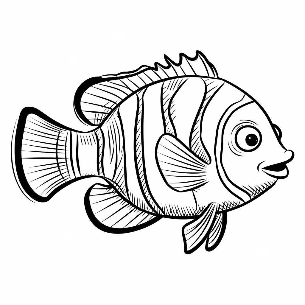 Sketsa Ikan Nemo Hitam Putih 25 sketsa ikan nemo hitam putih