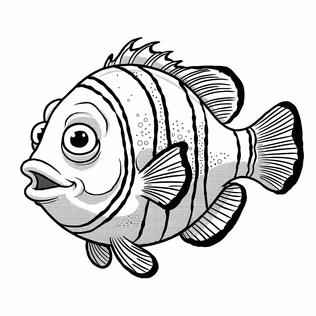 Sketsa Ikan Nemo Hitam Putih 28 sketsa ikan nemo hitam putih