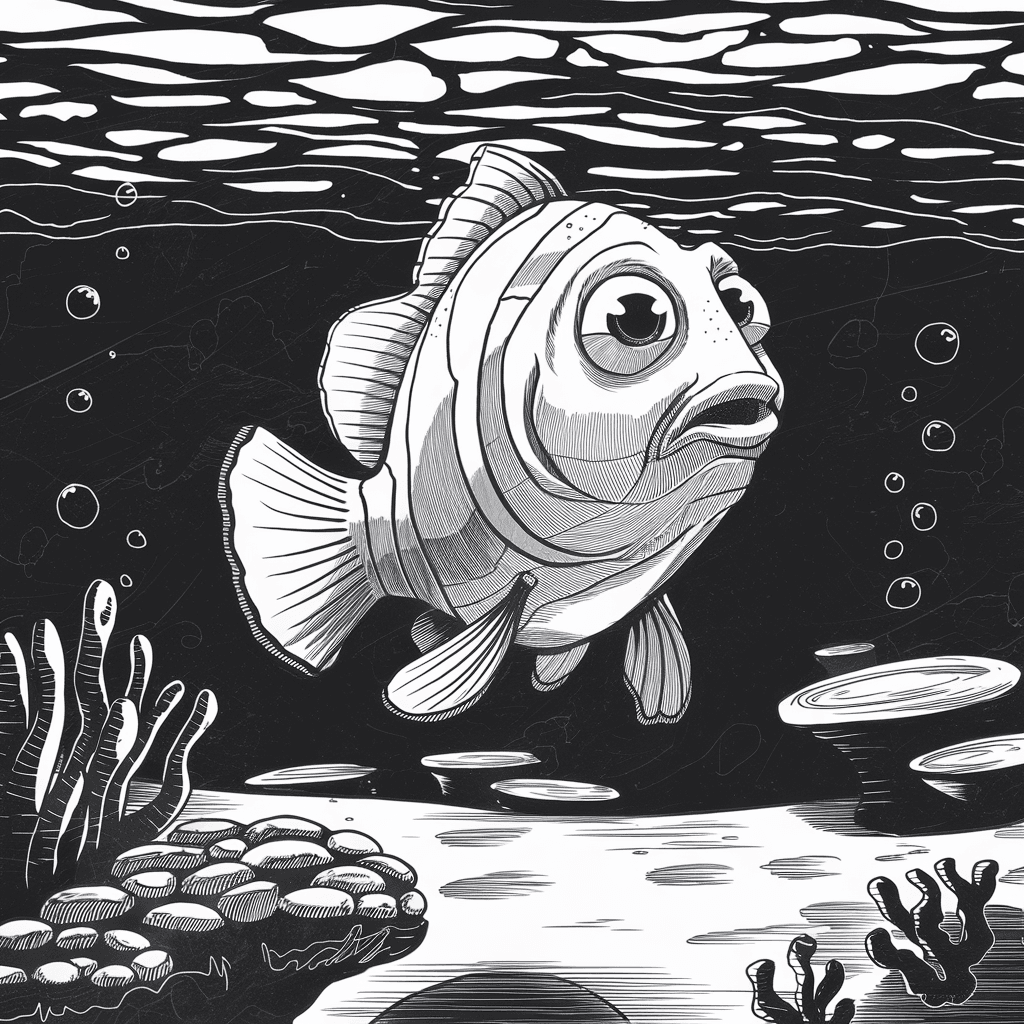 Sketsa Ikan Nemo Hitam Putih 29 sketsa ikan nemo hitam putih