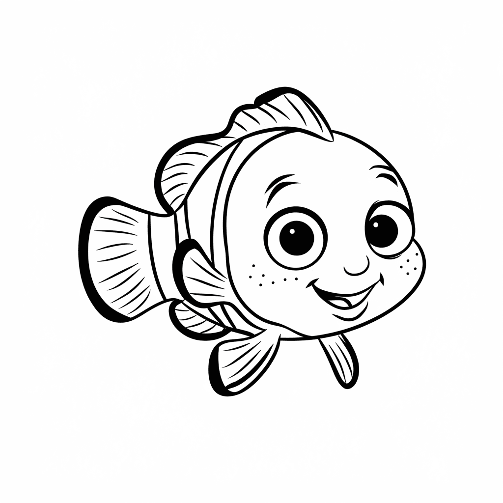 Sketsa Ikan Nemo Hitam Putih 31 sketsa ikan nemo hitam putih