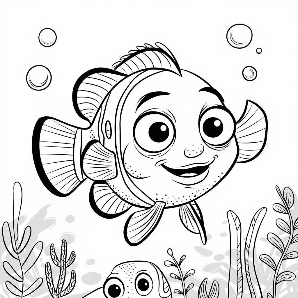 Sketsa Ikan Nemo Hitam Putih 6 sketsa ikan nemo hitam putih