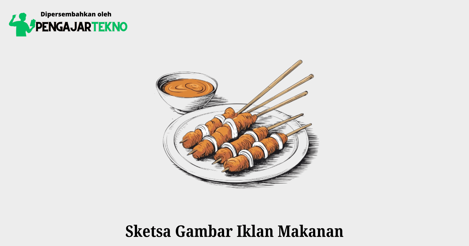 sketsa gambar iklan makanan