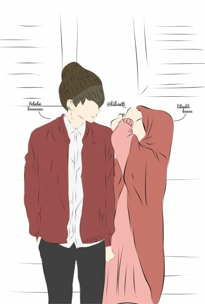 Gambar Kartun Muslimah Couple Romantis Terpisah 16 gambar kartun muslimah couple romantis terpisah