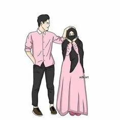 Gambar Kartun Muslimah Couple Romantis Terpisah 18 gambar kartun muslimah couple romantis terpisah