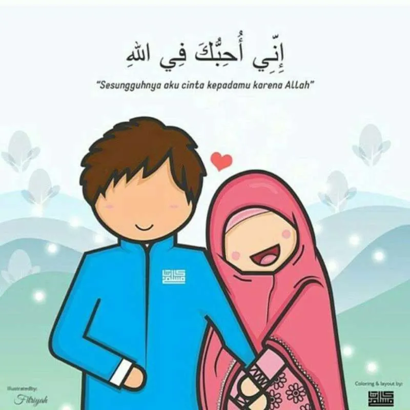 Gambar Kartun Muslimah Couple Romantis Terpisah 22 gambar kartun muslimah couple romantis terpisah