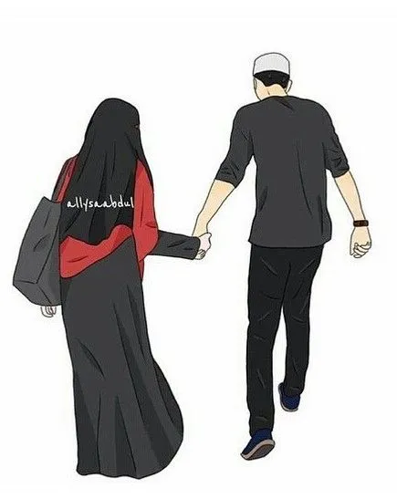 Gambar Kartun Muslimah Couple Romantis Terpisah 9 gambar kartun muslimah couple romantis terpisah