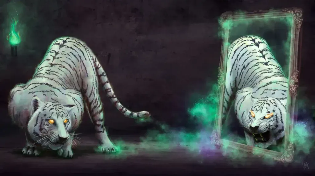 gambar macan putih mata merah