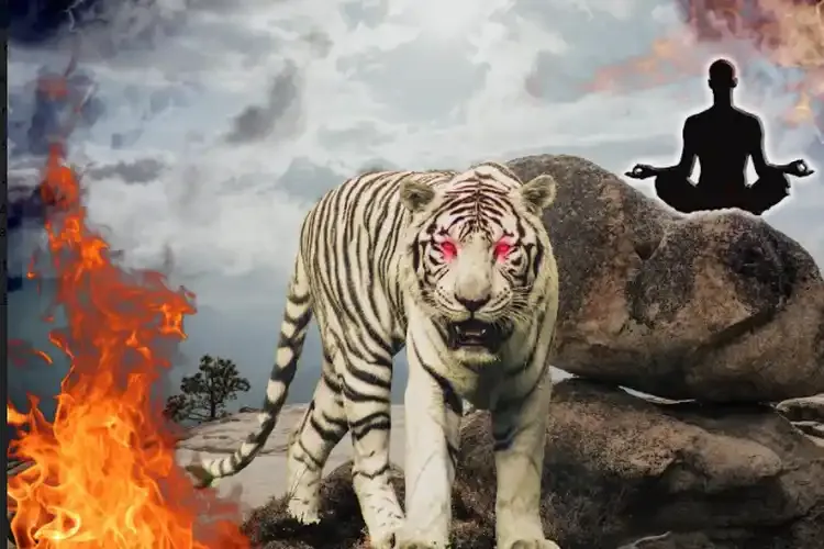 gambar macan putih mata merah