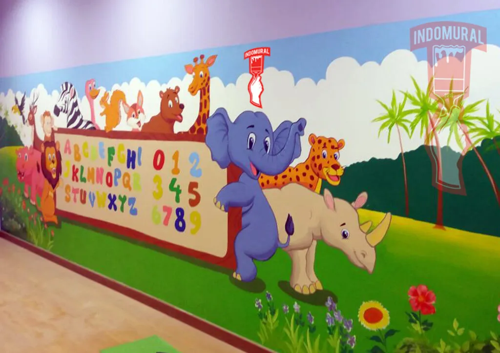 Kumpulan Lukisan Dinding TK Sederhana 13 lukisan dinding tk sederhana