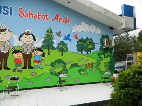 Kumpulan Lukisan Dinding TK Sederhana 14 lukisan dinding tk sederhana
