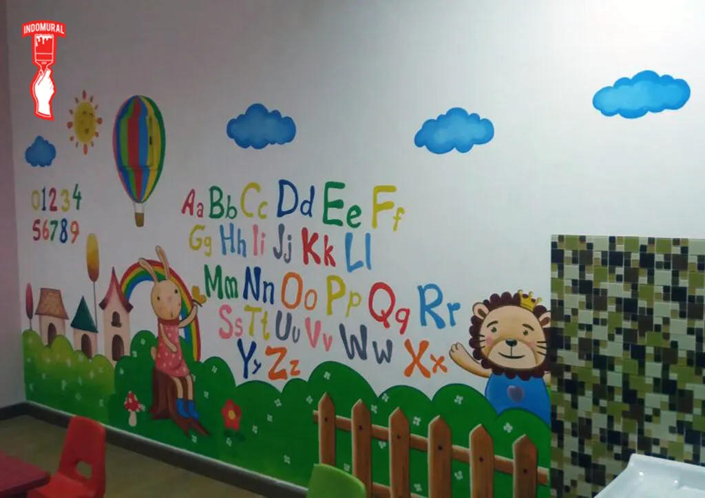 Kumpulan Lukisan Dinding TK Sederhana 16 lukisan dinding tk sederhana