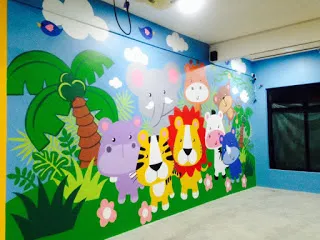 Kumpulan Lukisan Dinding TK Sederhana 3 lukisan dinding tk sederhana