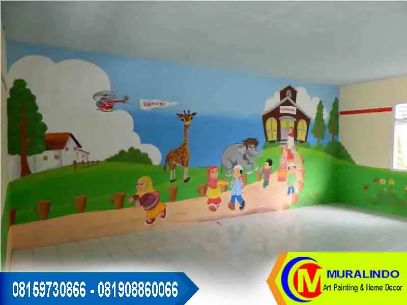 Kumpulan Lukisan Dinding TK Sederhana 4 lukisan dinding tk sederhana