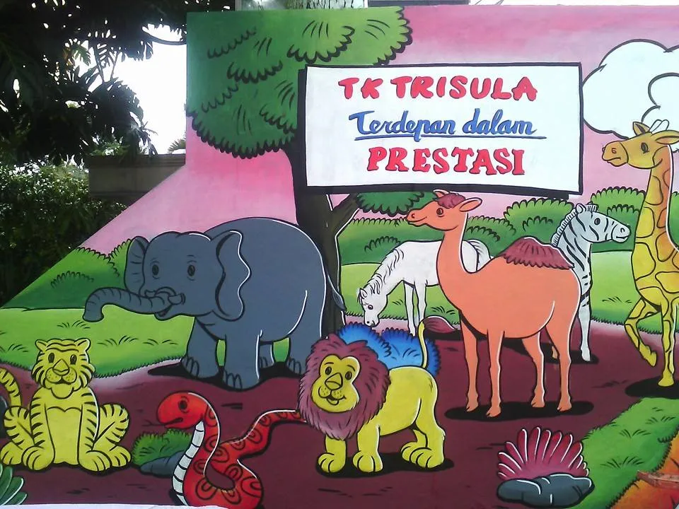 Kumpulan Lukisan Dinding TK Sederhana 9 lukisan dinding tk sederhana