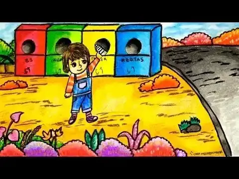 menggambar lingkungan bersih