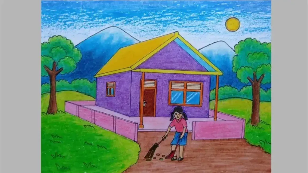 menggambar lingkungan bersih