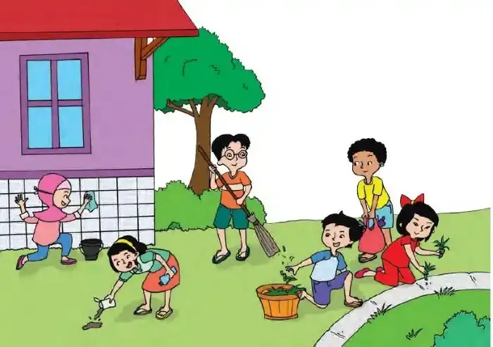 menggambar lingkungan bersih