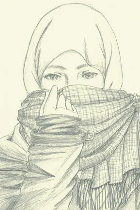 Kumpulan 16 Sketsa Gambar Orang Berhijab Yang Mudah 8 sketsa gambar orang berhijab yang mudah