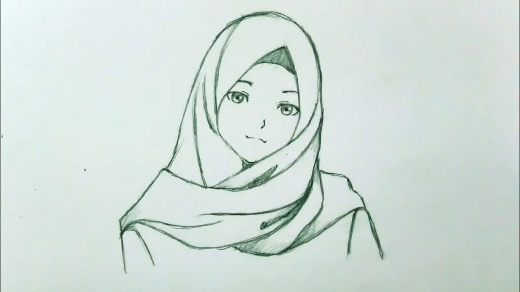 Kumpulan 16 Sketsa Gambar Orang Berhijab Yang Mudah 10 sketsa gambar orang berhijab yang mudah