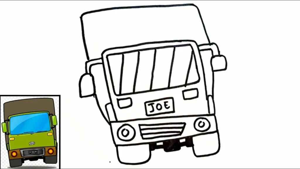 sketsa truk oleng