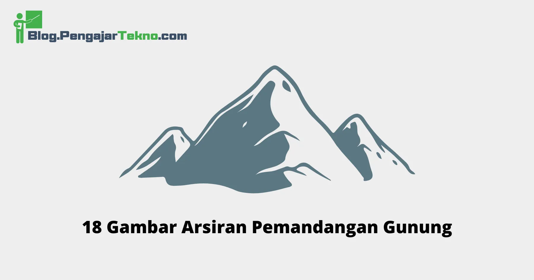 Gambar Arsiran Pemandangan Gunung
