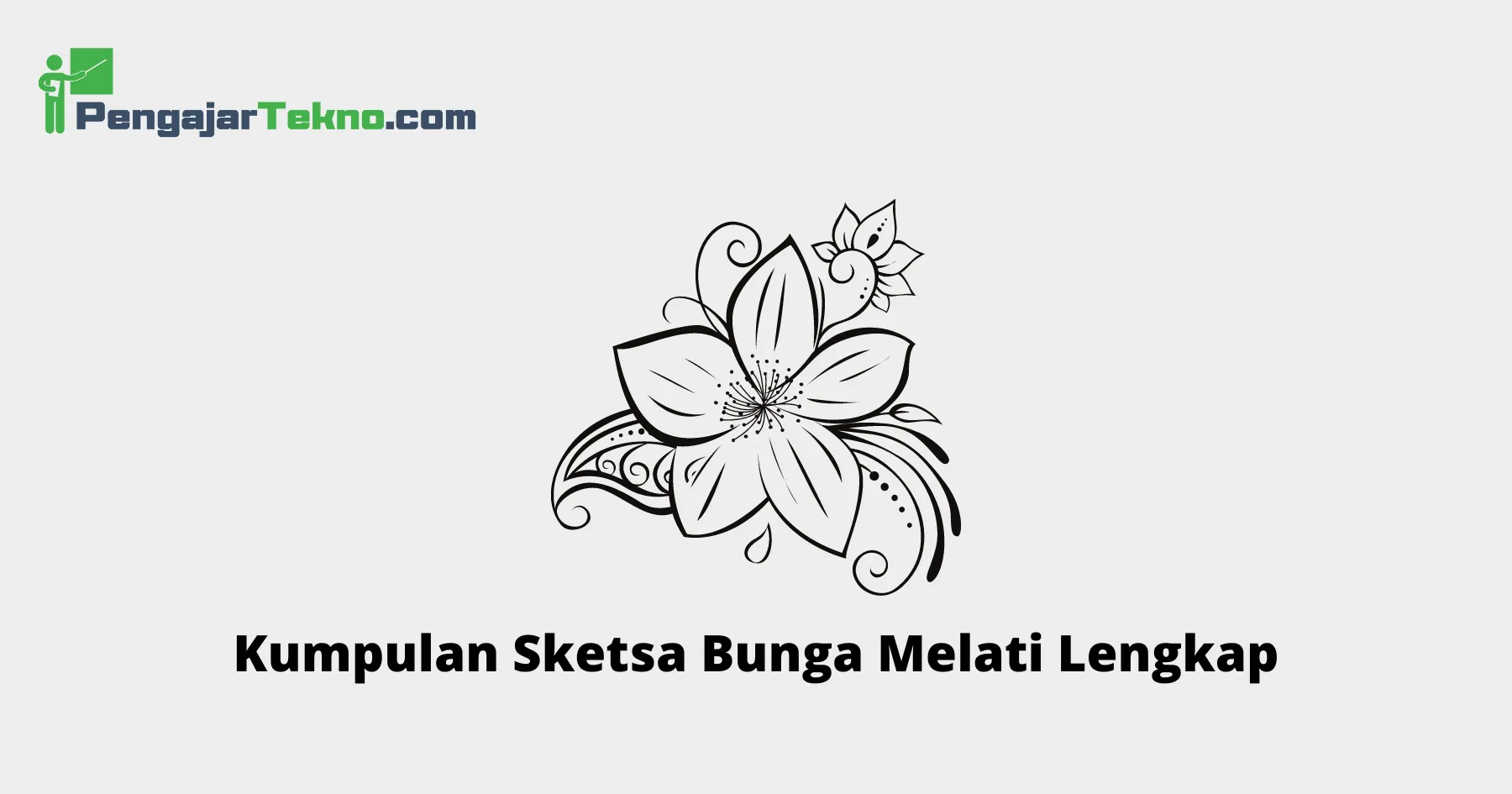 Sketsa Bunga Melati